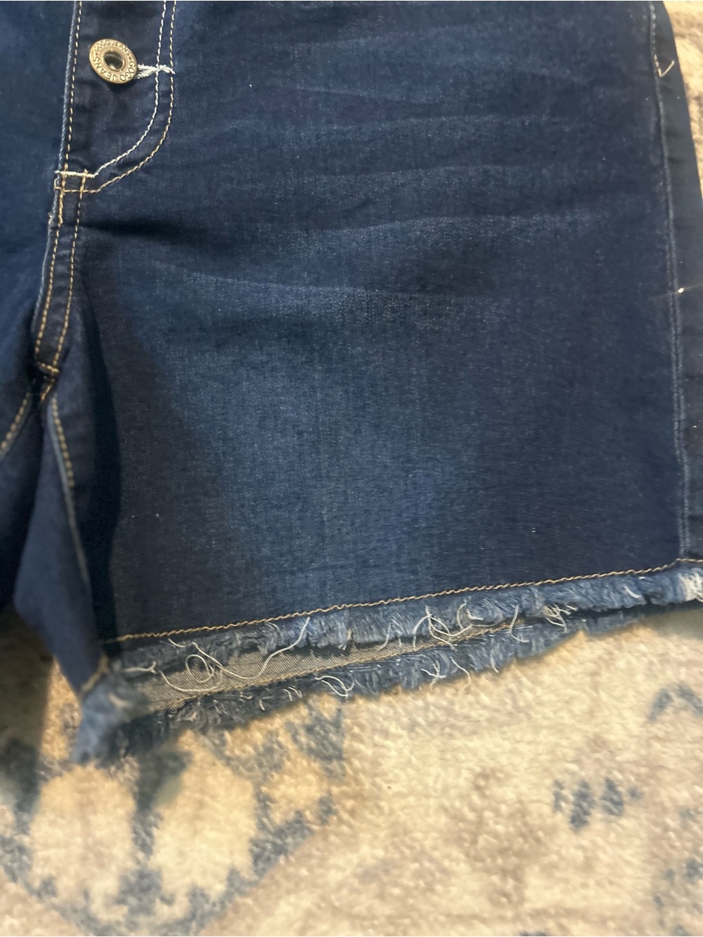 GOGO Dark Blue Mid-Rise Denim Shorts - Picture 4 of 8